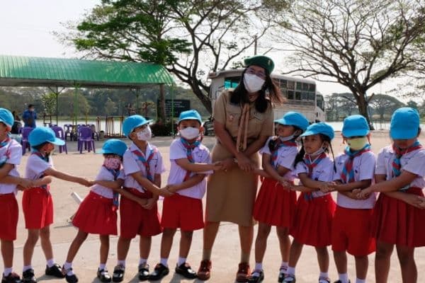 ภาพประกอบข่าว ลำดับที่ 1 จาก เปิดโครงการลูกเสือน้อยโรงเรียนเทศบาลบ้านปากกะบาด