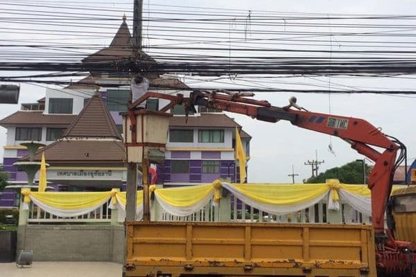 ภาพประกอบข่าว ลำดับที่ 1 จาก ตรวจสอบสายไฟฟ้า และกำจัดรังนกที่ทำรังบนเสาไฟฟ้า
